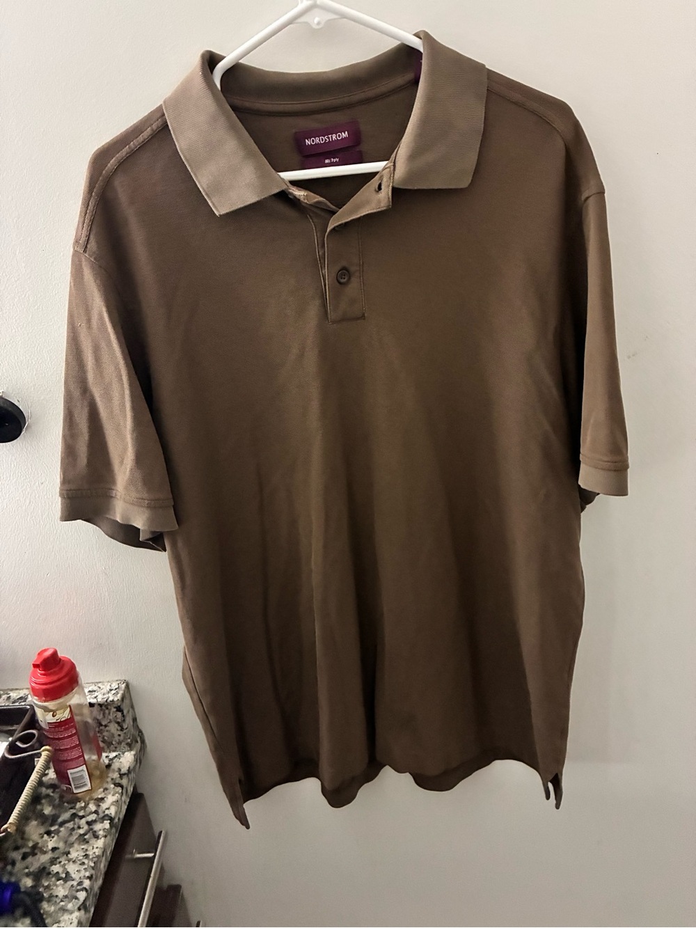 Nordstrom Men’s Brown Two-Tone Collar Polo